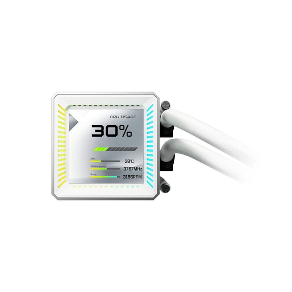 ASRock 水冷クーラー Steel Legend 360 LCD ホワイト 360mm 簡易水冷 3.4インチLCDディスプレイ搭載 CPU温度表示対応 LGA1700 AM5 対応 Steel Legendシリーズ【キャンセル不可・北海道沖縄離島配送不可】 -お取り寄せ-