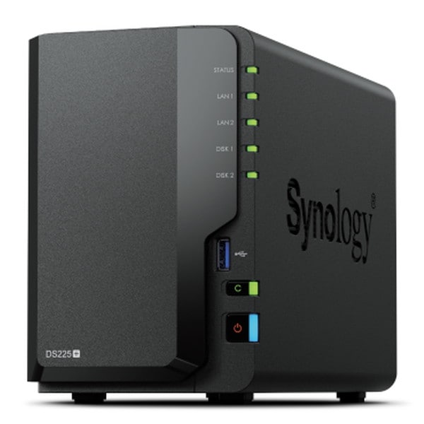 Synology NASキット DiskStation Plus series DS225+ 2ベイ 2.5/3.5 SATA対応 クアッドコアCPU 2.5G-NIC搭載 ハードウェア暗号化 ワンタッチコピーボタン搭載 ビジネス向け 【キャンセル不可・北海道沖縄離島配送不可】 -お取り寄せ-