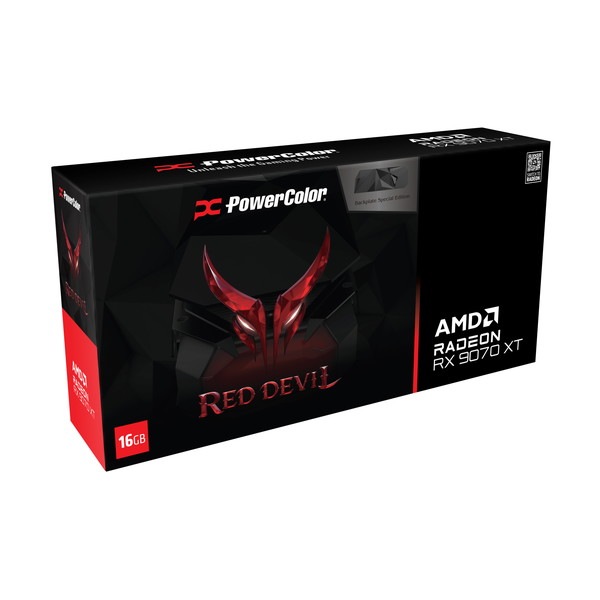 եåܡ PowerColor Red Devil AMD Radeon RX 9070 XT 16GB GDDR6 Backplate Special Edition RX9070XT 16G-E/OC/BP