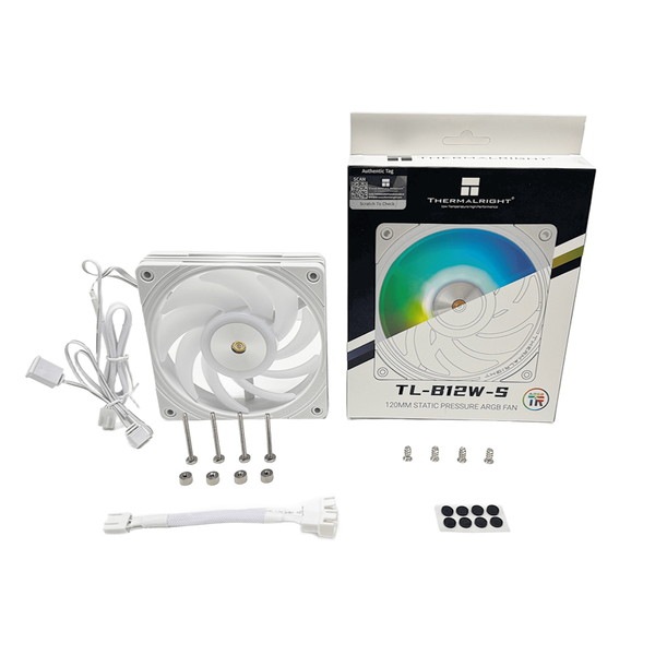 Thermalright �����ޥ�饤�� TL-B12W-S 120mm 4PIN PWM�ե��� WHITE �ۥ磻�� ARGB�饤�ƥ����б� ARGP:5V 3PIN �ե��󥵥���:120��120��25.6mm �ե�������:69CFM �Υ���:28.1dBA �ڥ���󥻥��Բġ��̳�ƻ����Υ�������Բġ� -������-