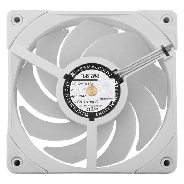 Thermalright �����ޥ�饤�� TL-B12W-S 120mm 4PIN PWM�ե��� WHITE �ۥ磻�� ARGB�饤�ƥ����б� ARGP:5V 3PIN �ե��󥵥���:120��120��25.6mm �ե�������:69CFM �Υ���:28.1dBA �ڥ���󥻥��Բġ��̳�ƻ����Υ�������Բġ� -������-