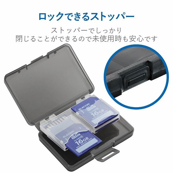 ELECOM ���쥳�� CMC-06NSD4 SD�����Ďގ����� 4���Ǽ SD �ڥ���󥻥��Բġ��̳�ƻ����Υ�������Բġ�