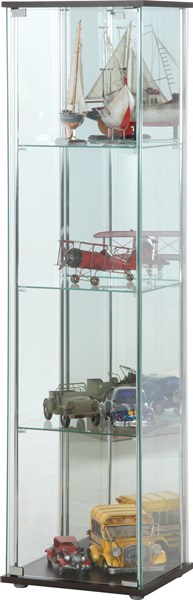 不二貿易 ガラスコレクションケース 4段(背面ミラー付キ) TMG-G21 商品コード96046【代引・日時指定・キャンセル不可・北海道沖縄離島配送不可】 -お取リ寄せ-