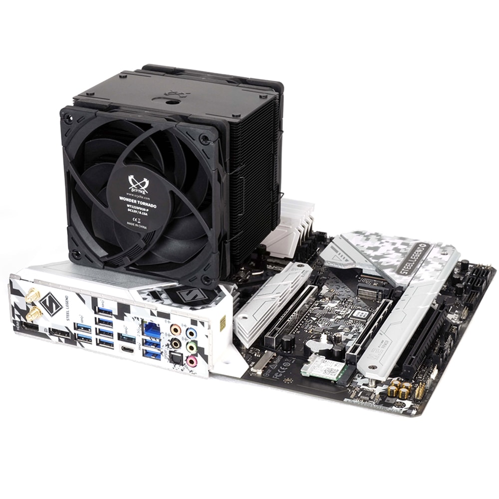 SCYTHE MUGEN6 Black Edition��SCMG-6000DBE�� 120mm�����ɥե���CPU�����顼��MUGEN���꡼���� �ǥ奢��ե����ǥ� �ҡ��ȥ��󥯥��顼�֥֥�å��סڥ���󥻥��Բġ��̳�ƻ����Υ�������Բġ�