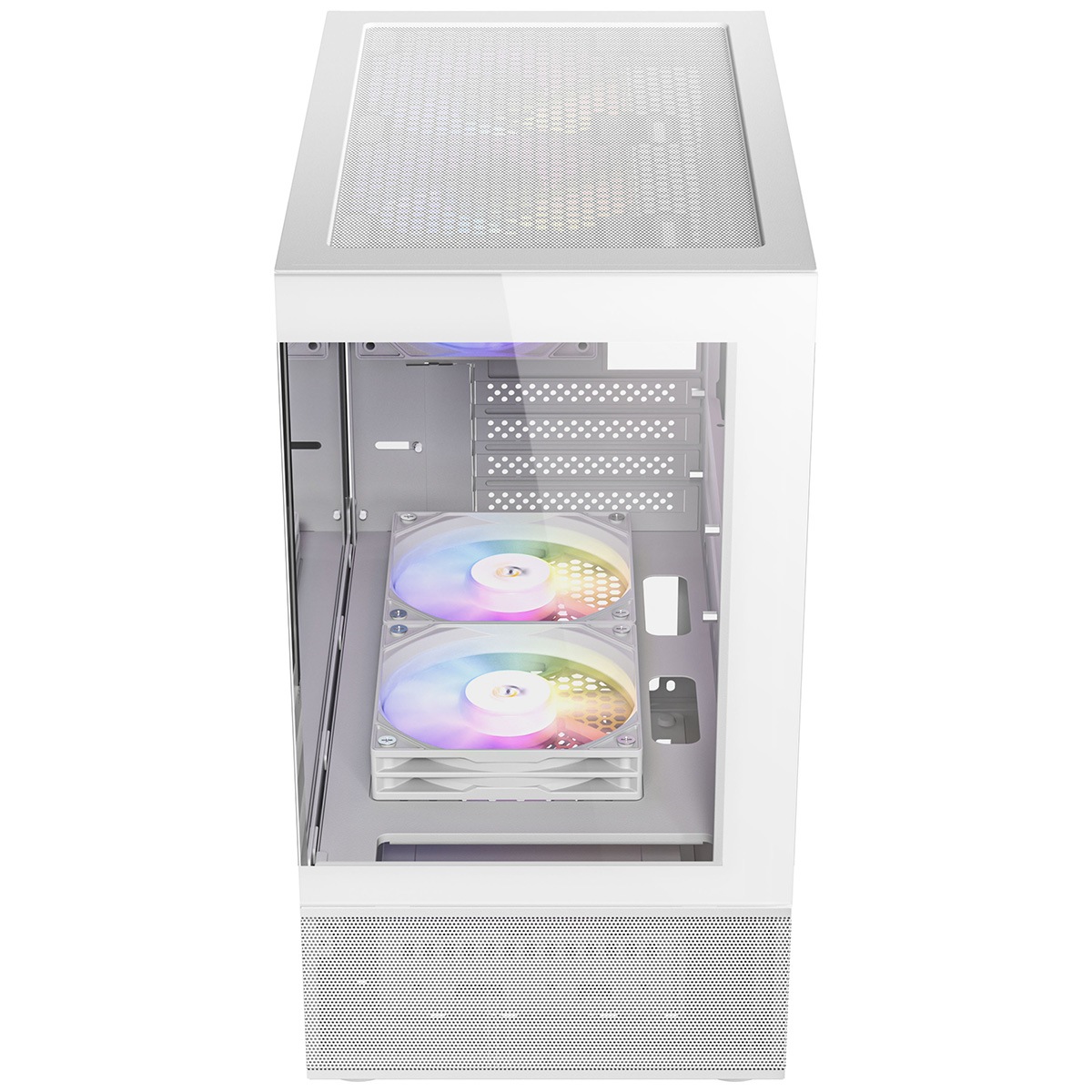 ANTEC ピラーレス式ミニタワーPCケース CX200M RGB Elite White 白 【キャンセル不可・北海道沖縄離島配送不可】