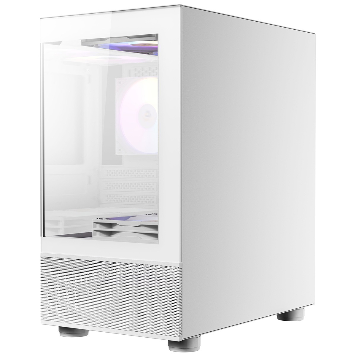 ANTEC ピラーレス式ミニタワーPCケース CX200M RGB Elite White 白 【キャンセル不可・北海道沖縄離島配送不可】