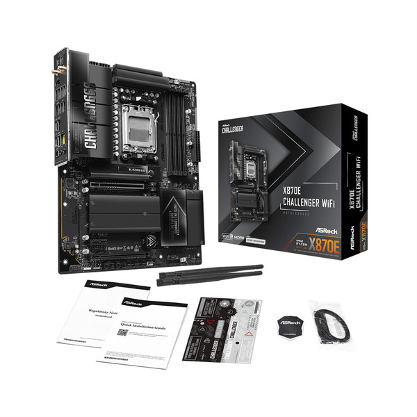 ASRock �ޥ����ܡ��� X870E Challenger WiFi / AMD X870E���åץ��å� / AMD Ryzen 9000/8000/7000�б� / ATX�ե�����ե������� / PCI Express 5.0 x16�����å� �ڥ���󥻥��Բġ��̳�ƻ����Υ�������Բġ�