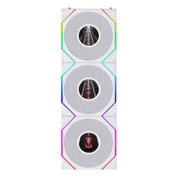 Lian Li ケースファン 12TLLCD1F3W (UNI FAN TL LCD FLEX 120 White (3pc)) 液晶ディスプレイ ホワイト 3個セット【キャンセル不可・北海道沖縄離島配送不可】