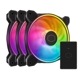 CoolerMaster �ǥ奢��롼��LED���꡼���ե��� MasterFan MF120 Halo2 3�ĥѥå� ��MasterFan MF120 Halo2 3in1�� MFL-B2DN-213P2-R2 �֥�å� ���ڥ���󥻥��Բġ��̳�ƻ����Υ�������Բġ�