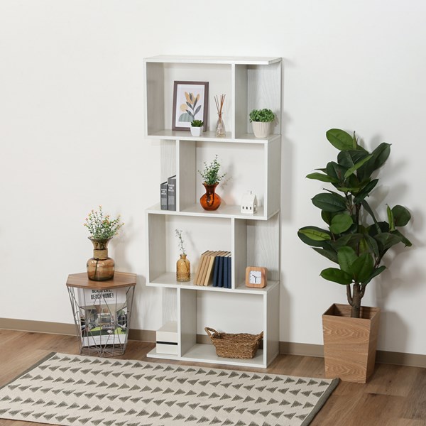 不二貿易 S型ディスプレイラック 4段 WHW BOOK SHELF 4 商品コード98715【代引・日時指定・キャンセル不可・北海道沖縄離島配送不可】 -お取リ寄せ-