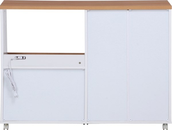 不二貿易 キッチンカウンター サージュ WH×NA 120幅(96820) 2019-1009-04 商品コード99523【代引・日時指定・キャンセル不可・北海道沖縄離島配送不可】 -お取リ寄せ-