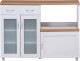 不二貿易 キッチンカウンター サージュ WH×NA 120幅(96820) 2019-1009-04 商品コード99523【代引・日時指定・キャンセル不可・北海道沖縄離島配送不可】 -お取リ寄せ-