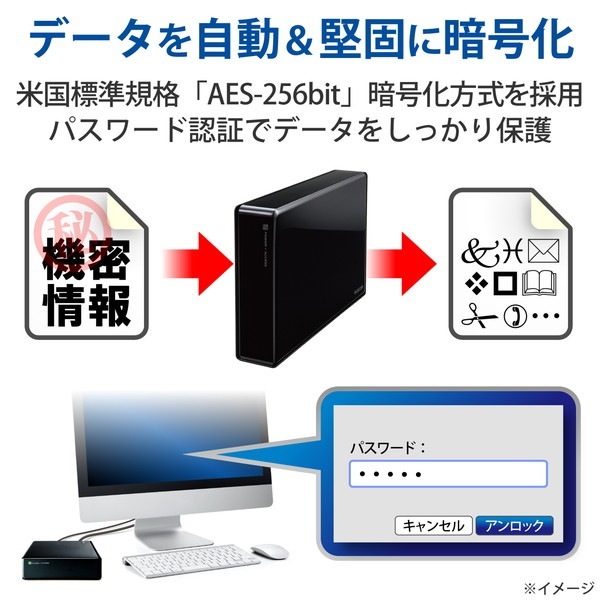 ELECOM 쥳 ELD-EEN080UBK դϡɥǥHDD)USB 3.0/2.0б3.58TBƥкǡήɻߡڥ󥻥Բġ̳ƻΥԲġ