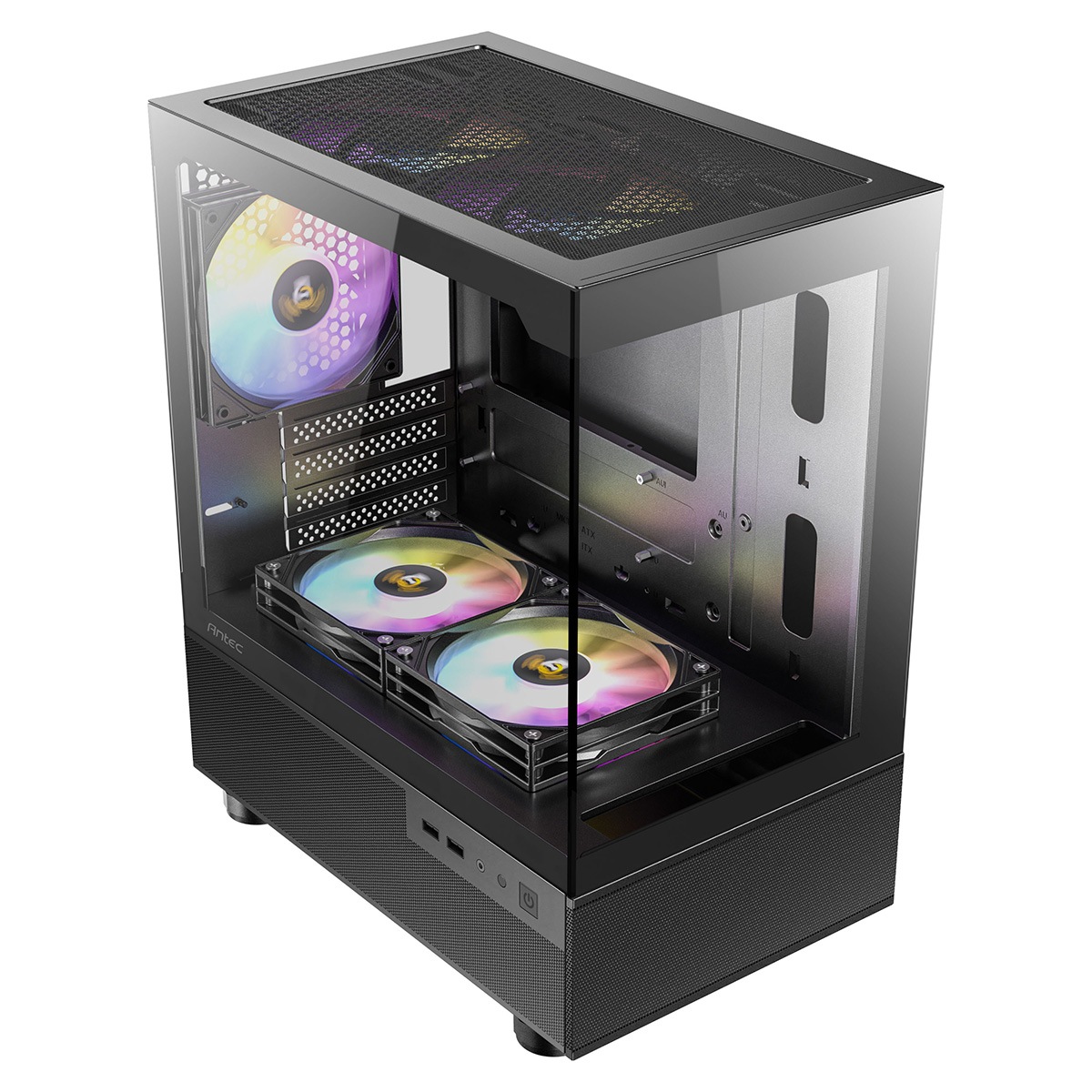 ANTEC ピラーレス式ミニタワーPCケース CX200M RGB Elite 黒 【キャンセル不可・北海道沖縄離島配送不可】