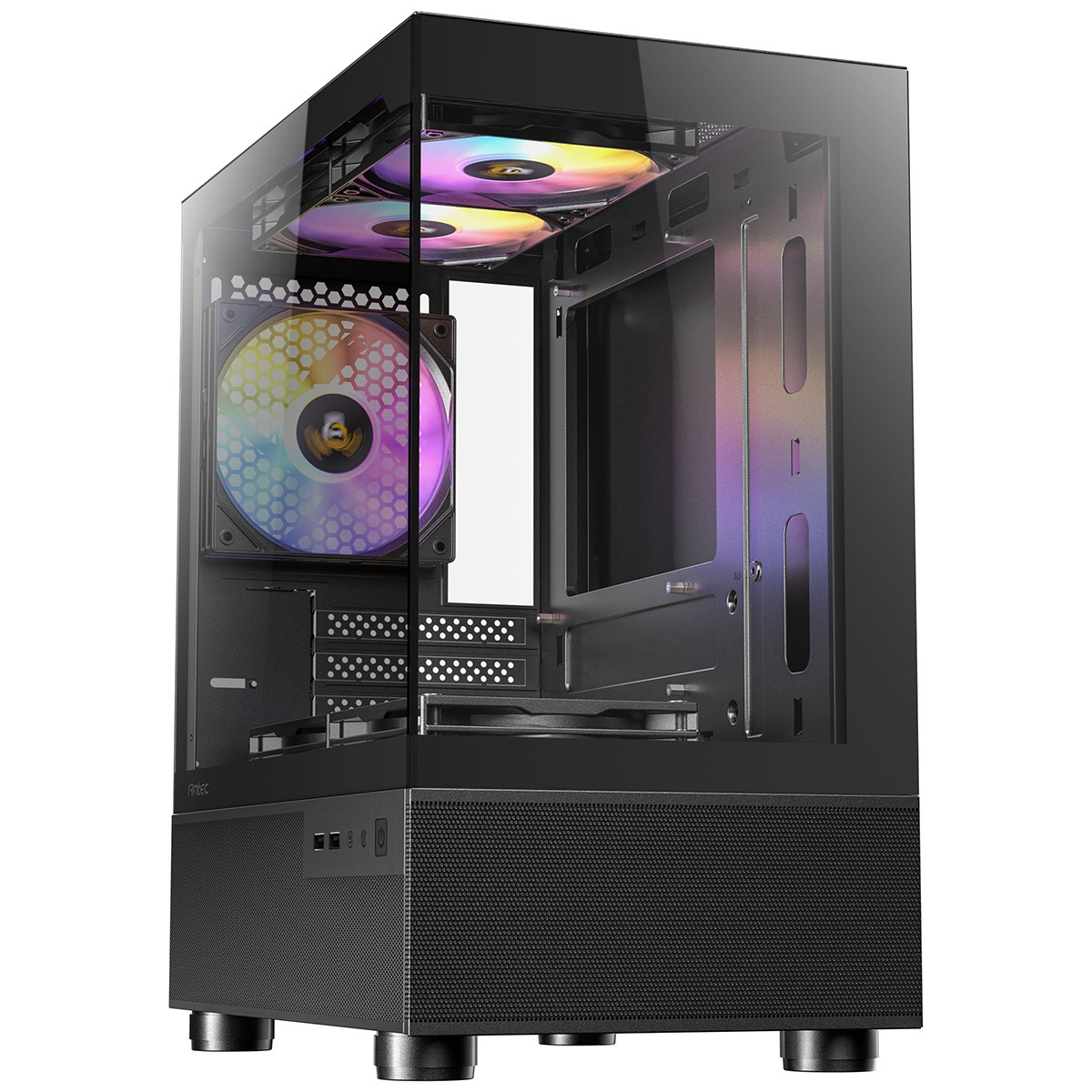 ANTEC ピラーレス式ミニタワーPCケース CX200M RGB Elite 黒 【キャンセル不可・北海道沖縄離島配送不可】