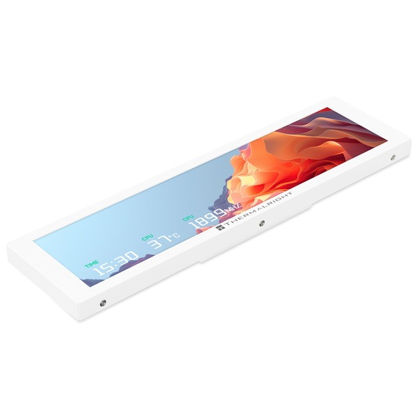 Thermalright 9.16インチIPSディスプレイ搭載ガジェット TH-TV916LCD-WH PCケースにマグネット設置可能 60Hzリフレッシュレート USB Type-A 解像度 : 1920×480 ホワイト Type-A Trofeo Vision 9.16 LCD white 【キャンセル不可・北海道沖縄離島配送不可】 -お取り寄せ-