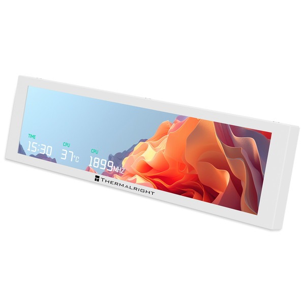 Thermalright 9.16インチIPSディスプレイ搭載ガジェット TH-TV916LCD-WH PCケースにマグネット設置可能 60Hzリフレッシュレート USB Type-A 解像度 : 1920×480 ホワイト Type-A Trofeo Vision 9.16 LCD white 【キャンセル不可・北海道沖縄離島配送不可】 -お取り寄せ-