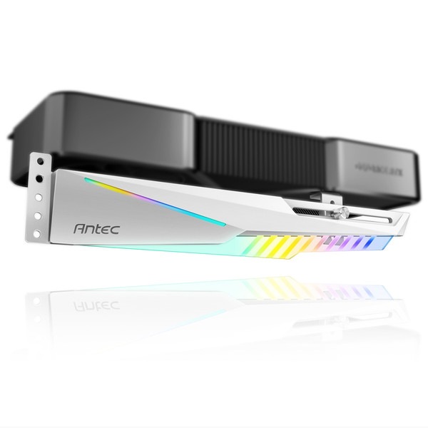 Antec GPU���ݡ��ȥ��ơ� Dagger ARGB �ۥ磻�� AT-HGPUH-ARGB-W GPU��170��270mm/�⤵40��65mm�б� ARGBȯ�� �ڥ���󥻥��Բġ��̳�ƻ����Υ�������Բġ�