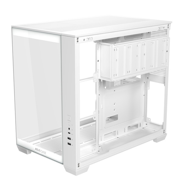 ASUS PCケース ATX Micro-ATX Mini-ITX A32 WHITE 最大420mmのGPUに対応 ピラーレスデザイン:フロントとサイドに強化ガラスパネル採用 メインチャンバーを遮ることなく鑑賞可能 デュアルチャンバー設計:A32内部2つのチャンバーに分割 CPUとグラフィックスカードそれぞれに独立した冷却ゾーン【キャンセル不可・北海道沖縄離島配送不可】
