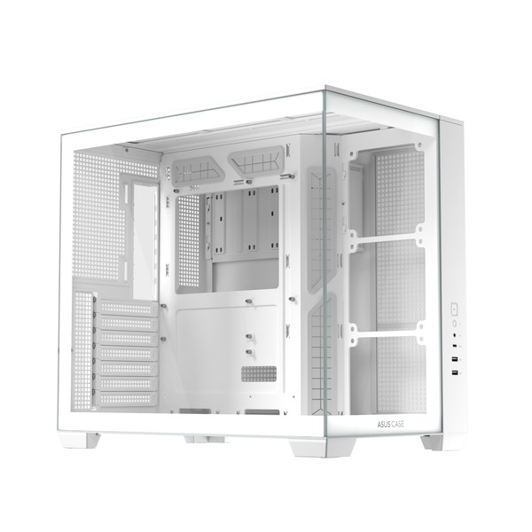ASUS PCケース ATX Micro-ATX Mini-ITX A32 WHITE 最大420mmのGPUに対応 ピラーレスデザイン:フロントとサイドに強化ガラスパネル採用 メインチャンバーを遮ることなく鑑賞可能 デュアルチャンバー設計:A32内部2つのチャンバーに分割 CPUとグラフィックスカードそれぞれに独立した冷却ゾーン【キャンセル不可・北海道沖縄離島配送不可】