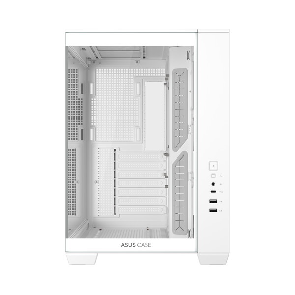ASUS PCケース ATX Micro-ATX Mini-ITX A32 WHITE 最大420mmのGPUに対応 ピラーレスデザイン:フロントとサイドに強化ガラスパネル採用 メインチャンバーを遮ることなく鑑賞可能 デュアルチャンバー設計:A32内部2つのチャンバーに分割 CPUとグラフィックスカードそれぞれに独立した冷却ゾーン【キャンセル不可・北海道沖縄離島配送不可】