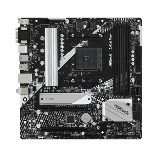 ASRock �ޥ����ܡ��� A520M Pro4 Socket AM4 AMD A520 MicroATX DDR4 �������å� �ޥ��� �ڥ���󥻥��Բġ��̳�ƻ����Υ�������Բġ�