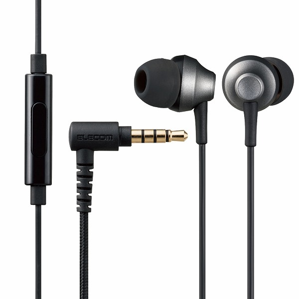 ELECOM エレコム EHP-FS12CMBK ステレオイヤホン カナル型 φ3.5mm マイク付 Fast Music FS12C 10.0mmドライバー 高耐久ケーブル ブラック 【キャンセル不可・北海道沖縄離島配送不可】