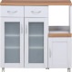 不二貿易 キッチンカウンター サージュ WH×NA 90幅(96819) 2019-1009-03 商品コード99522【代引・日時指定・キャンセル不可・北海道沖縄離島配送不可】 -お取リ寄せ-