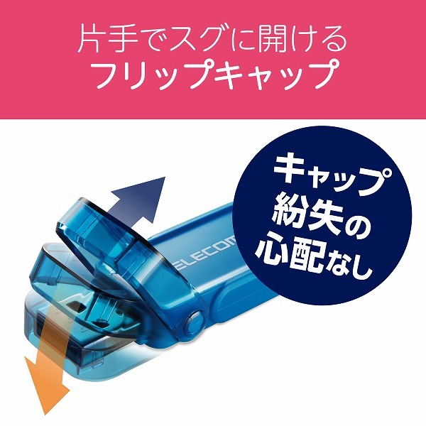 ELECOM ���쥳�� MF-FCU3128GBU USB�Ҏӎ؎� USB3.1(Gen1)�б� �̎؎��̎ߎ������̎߼� 128GB �̎ގَ� �ڥ���󥻥��Բġ��̳�ƻ����Υ�������Բġ�