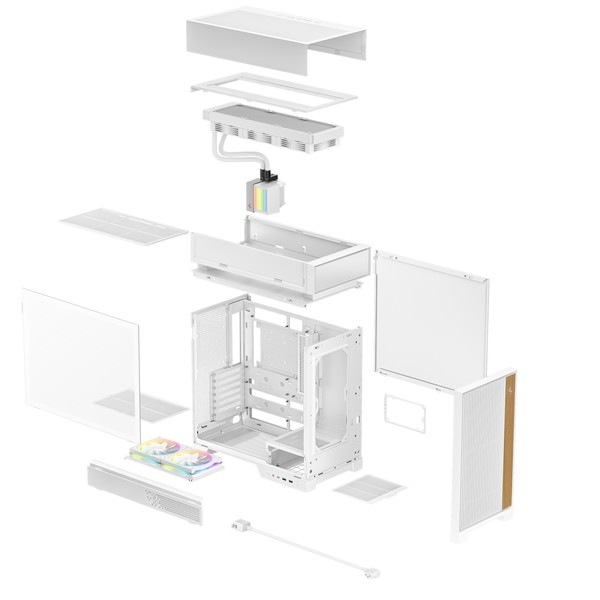 DEEPCOOL PC������ �ߥɥ륿� R-CL6600-WHNNA0-G (CL6600 WH) �ۥ磻�� �ϥ��ѡ����ץ�åȹ�¤ ����ȯǮ����Ω����ʬΥ ���䥯���顼���ѵ۵�����Ǯ���ڡ������� �ڥ���󥻥��Բġ��̳�ƻ����Υ�������Բġ�