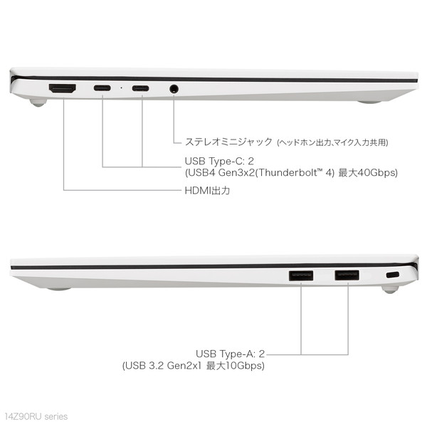 4989027029521 ノートパソコン LG gram 14Z90RU-GP51J 14型 1920×1200
