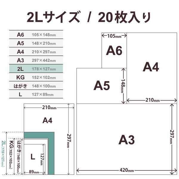 ELECOM エレコム EJK-ML2L20 プリンター用紙 写真用紙 2L判 20枚 微光沢 写真用アートペーパー 印画紙 最上級グレードART紙 厚手 マイクロラスター インクジェット用紙 ホワイト【キャンセル不可・北海道沖縄離島配送不可】