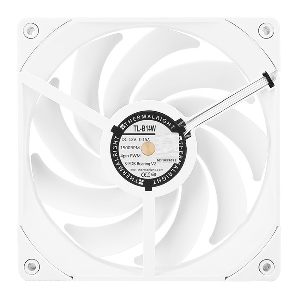 Thermalright �����ޥ�饤�� TL-B14W 140mm 4PIN PWM�ե��� WHITE �ۥ磻�� �ǥ奢������ʥߥå��Х�󥷥󥰥⡼���� �ե��󥵥���:140��140��25mm �ե�������:82.5CFM �Υ���:27.6dBA �ڥ���󥻥��Բġ��̳�ƻ����Υ�������Բġ� -������-