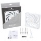 Thermalright �����ޥ�饤�� TL-B14W 140mm 4PIN PWM�ե��� WHITE �ۥ磻�� �ǥ奢������ʥߥå��Х�󥷥󥰥⡼���� �ե��󥵥���:140��140��25mm �ե�������:82.5CFM �Υ���:27.6dBA �ڥ���󥻥��Բġ��̳�ƻ����Υ�������Բġ� -������-
