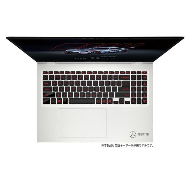MSI Mercedes-AMG Motorsportコラボレーションモデル ハイスペック大画面ビジネス クリエイターAIノートパソコン Prestige-16-AI+MercedesAMG-B2VMG-5063JP / 16インチ / 4K+ OLED / Core Ultra 9 プロセッサー 288V / インテル Arc 140V GPU / 32GB / SSD 2TB / Windows 11 Pro / 英語キーボード