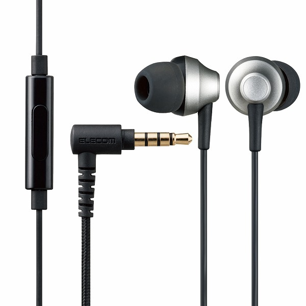 ELECOM エレコム EHP-FS12CMSV ステレオイヤホン カナル型 φ3.5mm マイク付 Fast Music FS12C 10.0mmドライバー 高耐久ケーブル シルバー 【キャンセル不可・北海道沖縄離島配送不可】