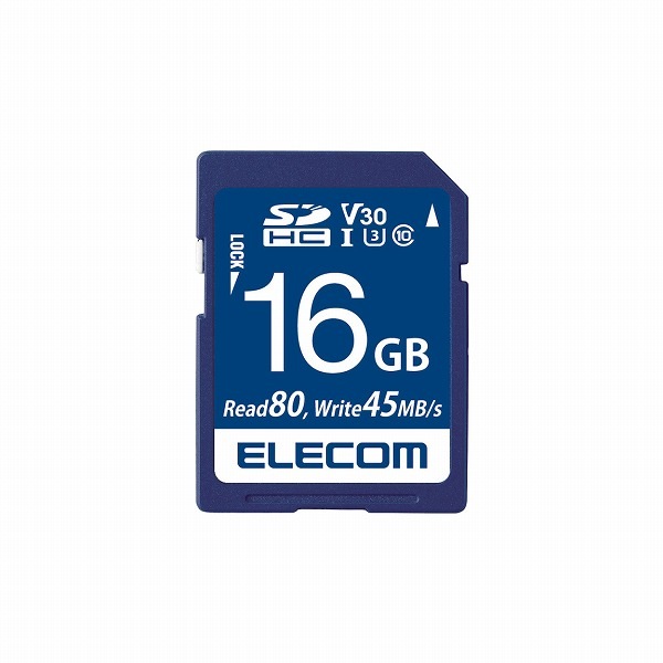 ELECOM ���쥳�� MF-FS016GU13V3R SDHC�����Ď� �Îގ������쎻���ˎގ��� �ˎގÎގ����ˎߎ��Ďގ��׎��б� UHS-I U3 80MB s 16GB �ڥ���󥻥��Բġ��̳�ƻ����Υ�������Բġ�