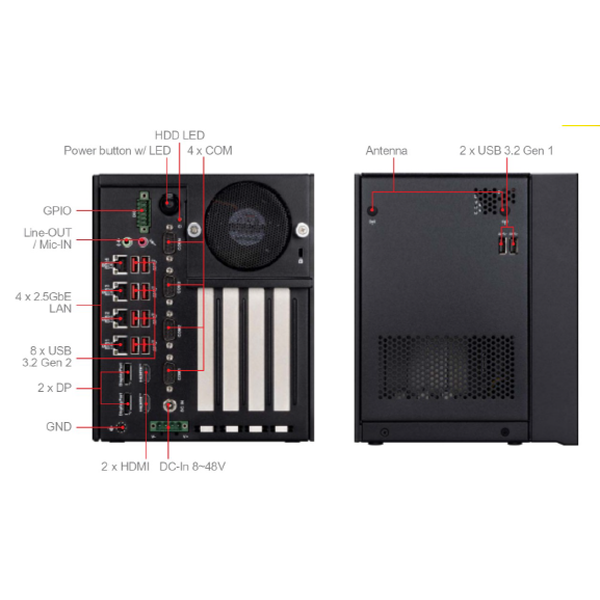 MSI MS-C910-SKU1 �����ѥե���쥹BOX PC����14����Intel�б���4���̽��ϡ�2.5GbE��4��PCIe x16 + PCI��ĥ�б� 936-C910-001 (3ǯ�ݾڡ�-������-