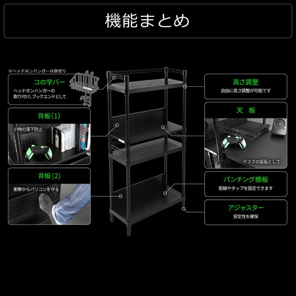 Bauhutte バウヒュッテ デスクサイドラック BHS-600SM-WH 【代引・日時指定・キャンセル不可・北海道沖縄離島配送不可】 -メーカー直送- ※メーカー在庫欠品中