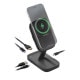ELECOM エレコム DST-Q040BPGY USB Type-C ドッキングステーション 4in1 ハブ ( Qi2 ワイヤレス充電スタンド / USB-C ×2 / USB-A ×1 / HDMI ×1 搭載 ) PD 急速充電 高速データ転送 グレー 【キャンセル不可・北海道沖縄離島配送不可】