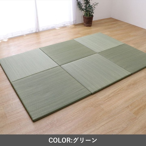 イケヒコ 敷物 製品 ふわかる2 グリーン 82×82cm 半畳 コンパクト フローリング FWKR28282 1040091120207 【代引き不可】【北海道沖縄離島は配送不可】-お取り寄せ品-