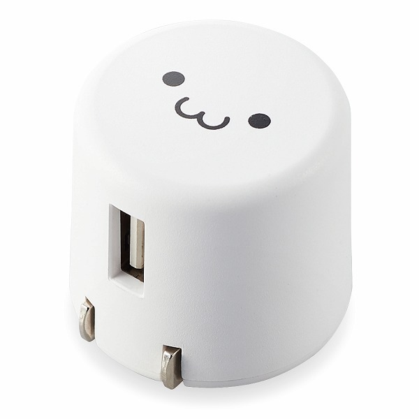 ELECOM エレコム MPA-ACU08WF スマートフォン・タブレット用AC充電器 USB-Aメス1ポート 1.8A出力 ホワイトフェイス 【キャンセル不可・北海道沖縄離島配送不可】