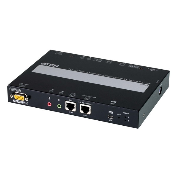 ATEN IP KVM�����å� CN9000 1��������/��⡼�� ����������ͭ 1�ݡ��� VGA KVM over IP �����١�1920��1200 RS-232C�б� �ڥ���󥻥��Բġ��̳�ƻ����Υ�������Բġ�-������-