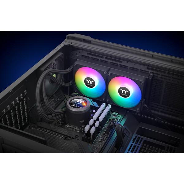 Thermaltake CPU�����顼 TH240 V2 Ultra EX ARGB Sync CPU Liquid Cooler �֥�å� CL-W414-PL12SW-A�������륤���� 240mm ����CPU�����顼�ڥ���󥻥��Բġ��̳�ƻ����Υ�������Բġ� -������-