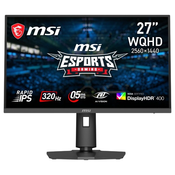 MSI �����ߥ󥰥�˥��� MAG 274QPF X32��27�����/WQHD��2,560 �� 1,440��/320Hz/0.5ms��GTG���Ǿ��͡�/������ե�å���/������⡼�����֥顼/�ʥ��ȥӥ����/�֥롼�饤�ȥ��å�/AI�ӥ����/DisplayHDR 400/G-SYNC Compatible/PIP / PBP/24.5������⡼��/VESA100��