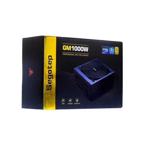 Segotep PC電源 GM1000W ATX3.1+PCI-E 5.1 135mmファン搭載 80PLUS GOLD認証 ATX3.1/PCIe5.1準拠 奥行160mm 【キャンセル不可・北海道沖縄離島配送不可】