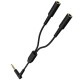 ELECOM エレコム EHP-35W02BK オーディオケーブル 2分配 φ3.5mm 4極 ミニプラグ to ミニジャック×2 イヤホンジャック 二股 ボイスチャット 通話【キャンセル不可・北海道沖縄離島配送不可】