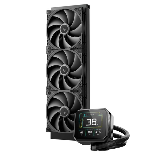 DEEPCOOL 水冷CPUクーラー R-SPT420-BKDSMP-G-1 SPARTACUS 420 420mmモデル 3.4インチ高精細LCDディスプレイ搭載 第6世代ポンプ採用 簡易水冷 フラグシップモデル Intel LGA1851/1700/1200/115x AMD AM5/AM4対応【キャンセル不可・北海道沖縄離島配送不可】
