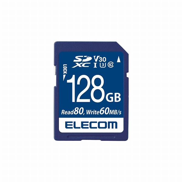 ELECOM ���쥳�� MF-FS128GU13V3R SDXC�����Ď� �Îގ������쎻���ˎގ��� �ˎގÎގ����ˎߎ��Ďގ��׎��б� UHS-I U3 80MB s 128GB �ڥ���󥻥��Բġ��̳�ƻ����Υ�������Բġ�