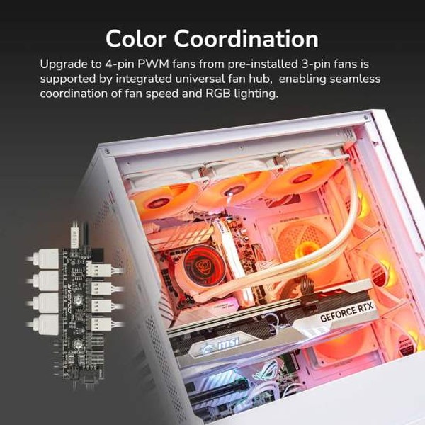 4541995038150 COUGAR PCケース CGR-5C78W-RGB (Uniface RGB White